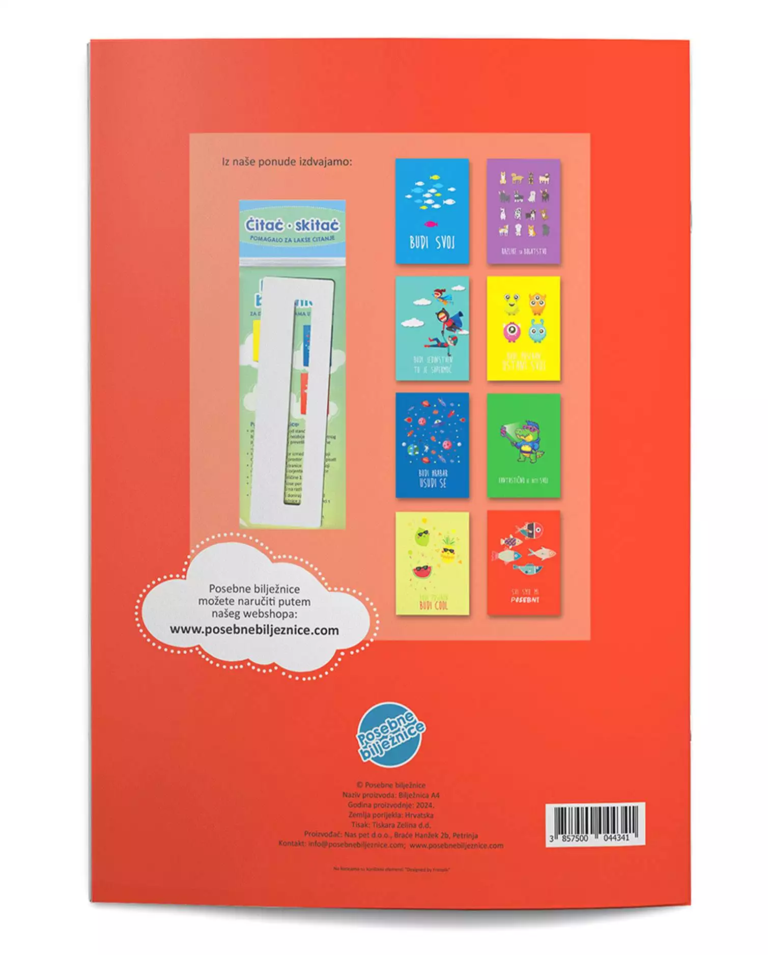 Stražnja naslovna Posebne bilježnice - svi smo mi posebni